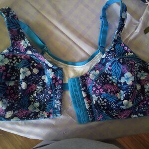 Blue floral bra